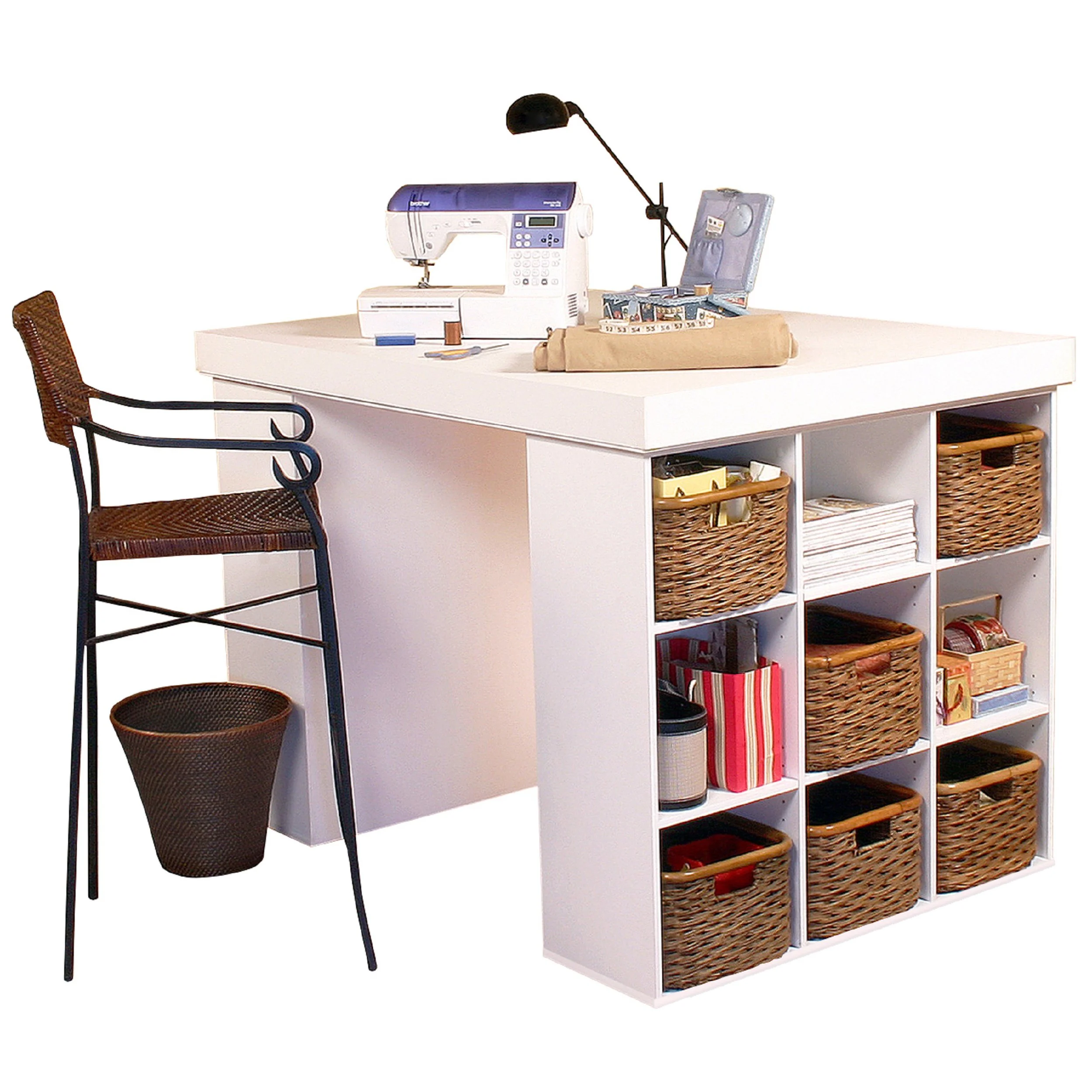 高級書棚　民藝家具 Venture Horizon Project Center Desk with 2 Bookcase Sides
